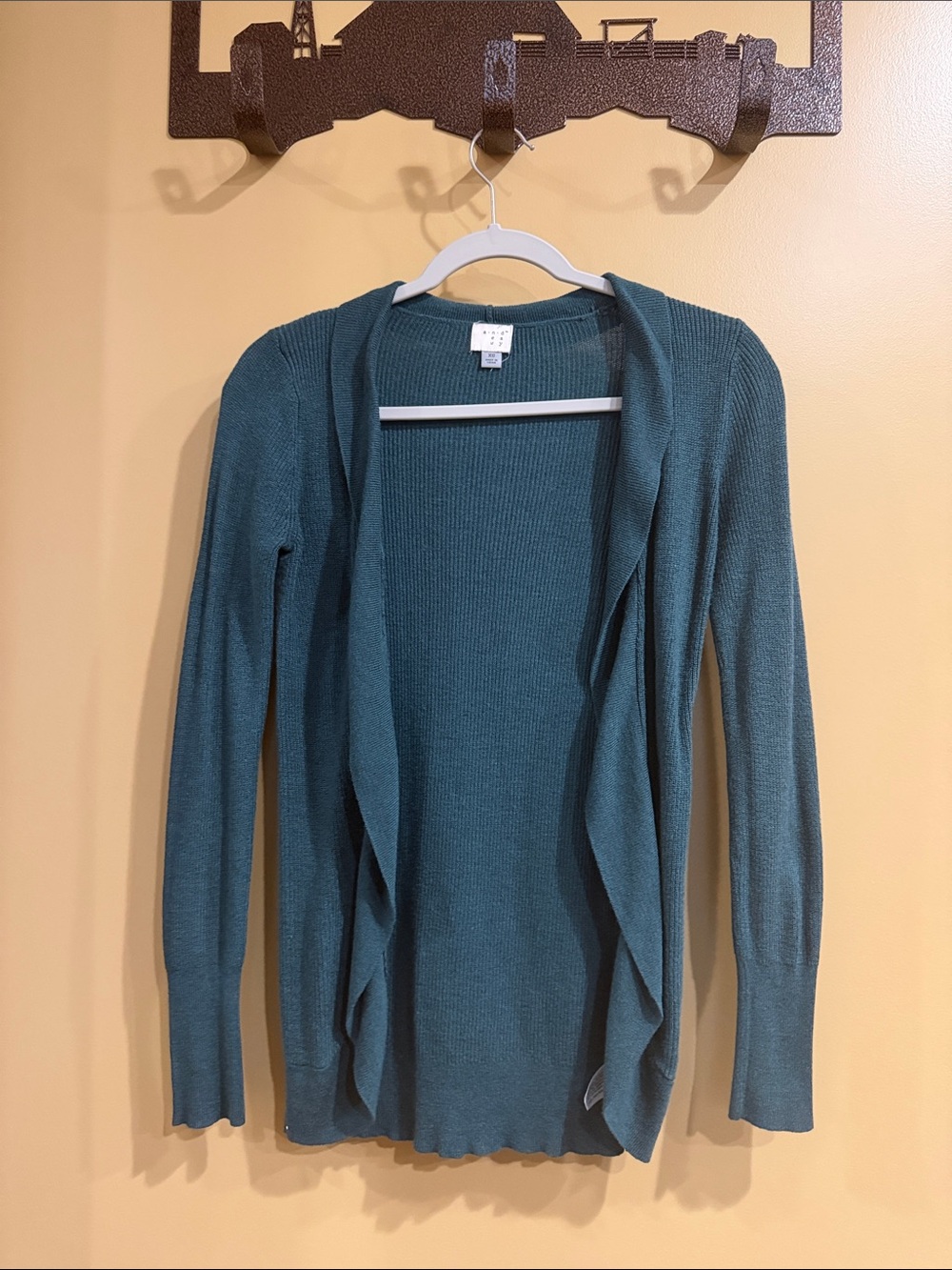 a new day Teal Open-Front Cardigan